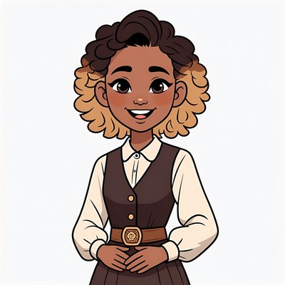 Smiling African-American woman in vest