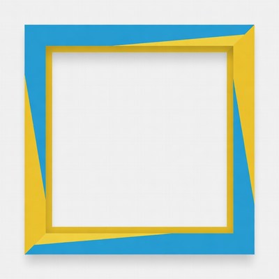 Blue and Yellow Picture Frame