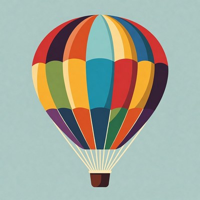 Colorful Hot Air Balloon Illustration