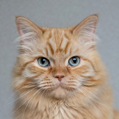 Orange tabby cat close-up