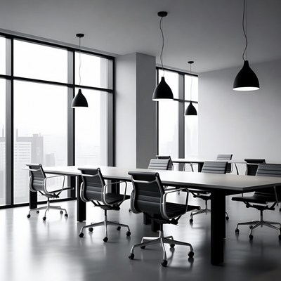 Modern Empty Office Conference Room