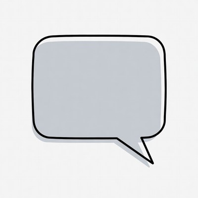 Empty Gray Speech Bubble