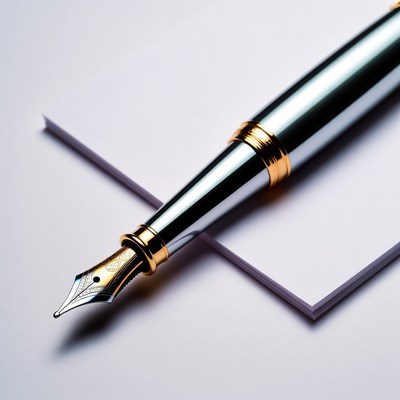 Luxury Fountain Pen on Paper