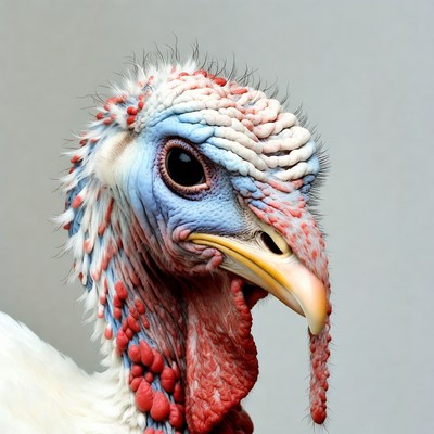 Turkey head close-up