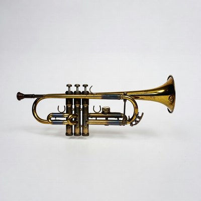 Vintage Brass Trumpet Isolated
