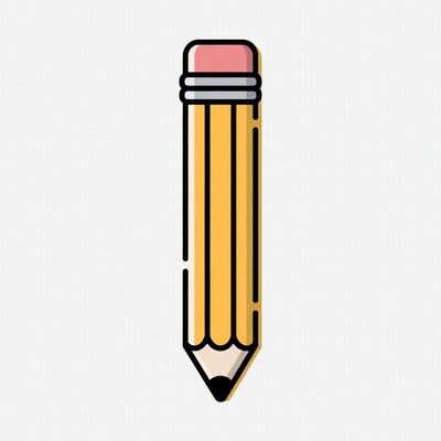 Yellow pencil illustration