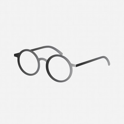 Round Wireframe Glasses Illustration