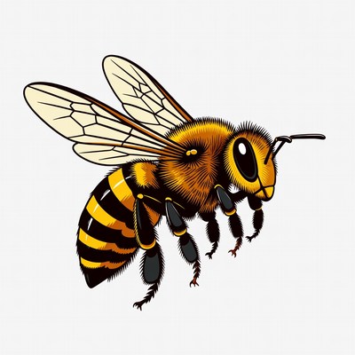 Cartoon honey bee illustration