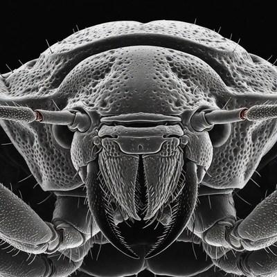 Close-up of silverfish insect