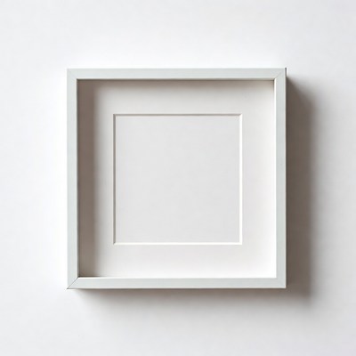 Empty White Picture Frame