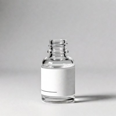 Clear Glass Dropper Bottle with Label