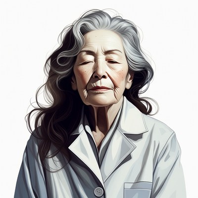 Elderly Asian woman portrait