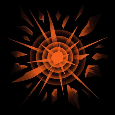 Orange Exploding Starburst Illustration