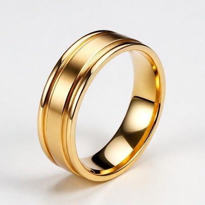 Shiny Gold Wedding Band Ring