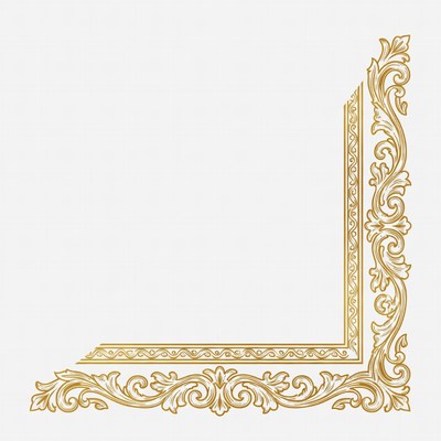 Gold Ornate Corner Border Design