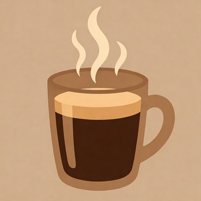 Steaming Hot Coffee Cup