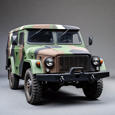 Camouflage UAZ Military Vehicle
