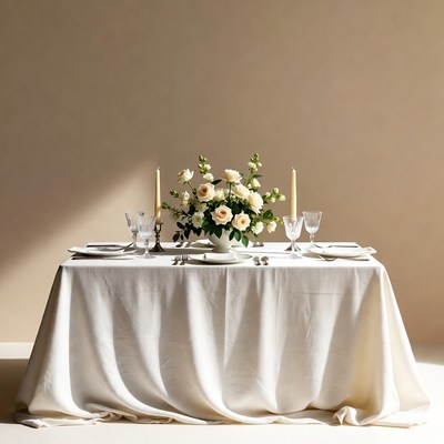 Elegant Wedding Table with Flowers