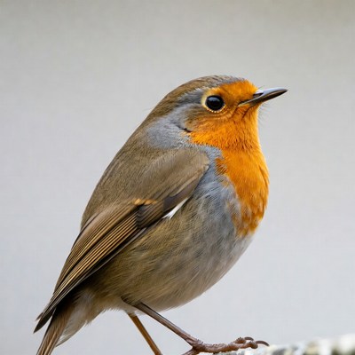 European Robin on Perch