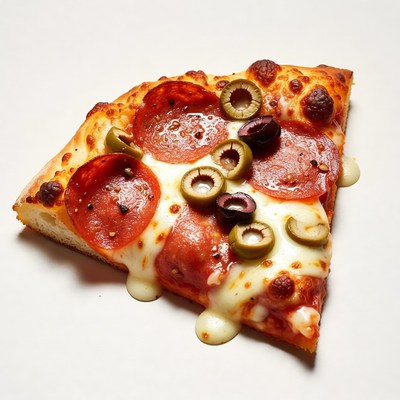 Pepperoni Olive Pizza Slice