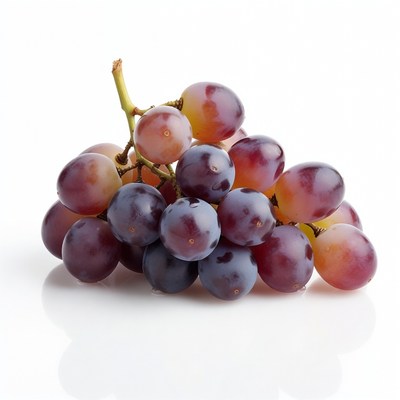 Bunch of red and purple grapes