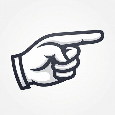 Pointing hand icon