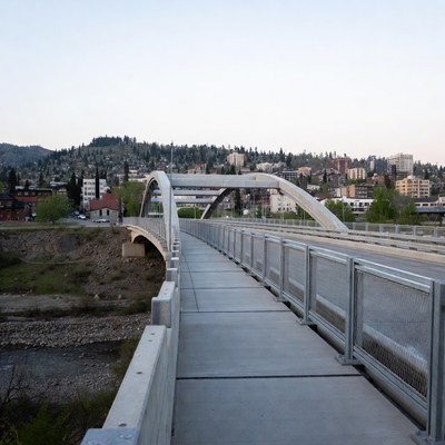 Pedestrian Bridge over River