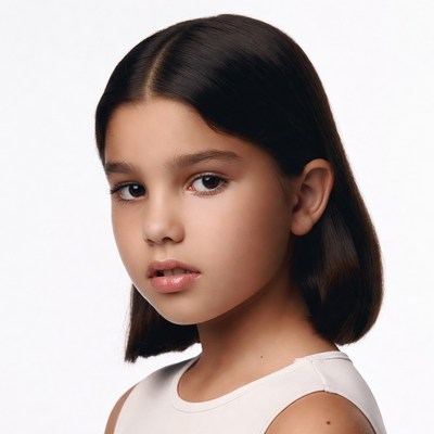 Latino girl with bob haircut