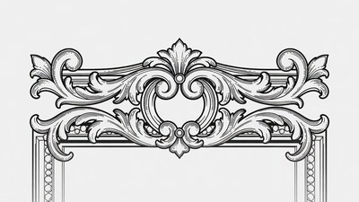 Ornate Baroque Frame Illustration