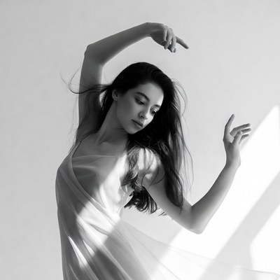 Woman performing ballet pose