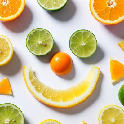 Smiley Face from Oranges and Limes