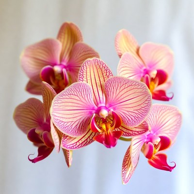 Pink and Yellow Orchid Flowers