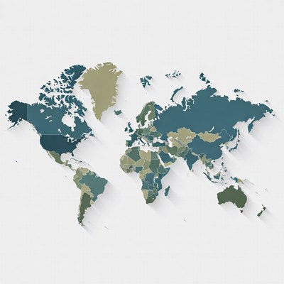 Colorful World Map Illustration