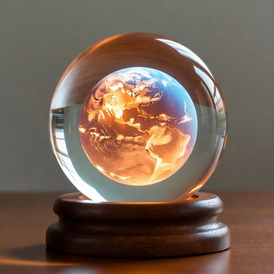 Globe Inside Crystal Ball