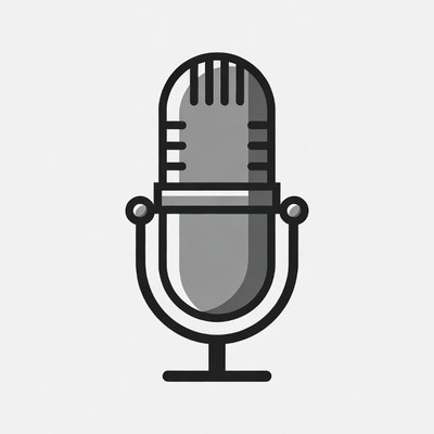 Microphone Icon on Stand