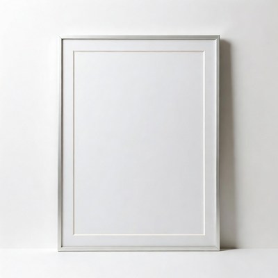 Silver Framed Empty Picture Frame