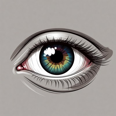Detailed blue eye illustration