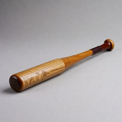 Wooden baseball bat isolated