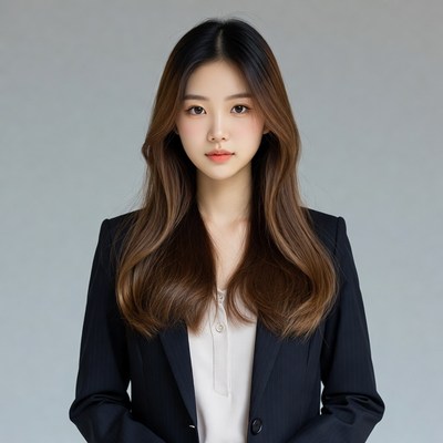 Asian woman in black blazer