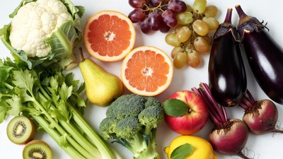 Fresh vegetables and fruits assortment