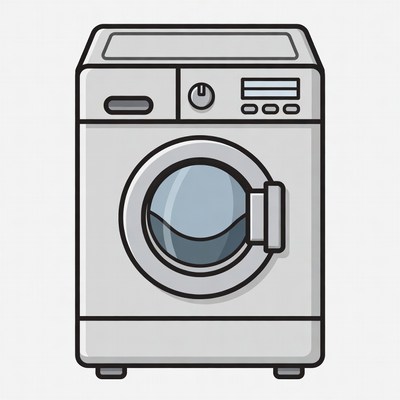 Front-loading Washing Machine Illustration