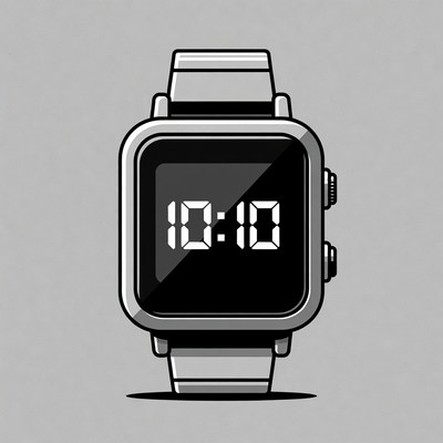 Digital Watch Showing 10:10
