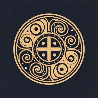 Celtic Cross Spiral Mandala