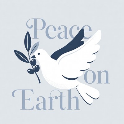 Peace on Earth Dove Illustration