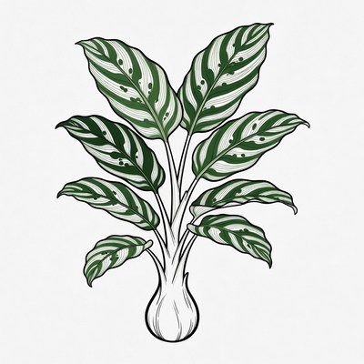 Calathea Plant Illustration