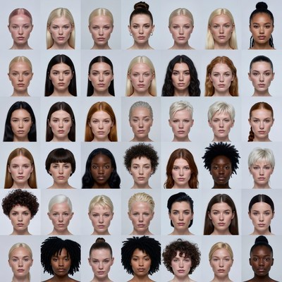Diverse Women Headshots Grid