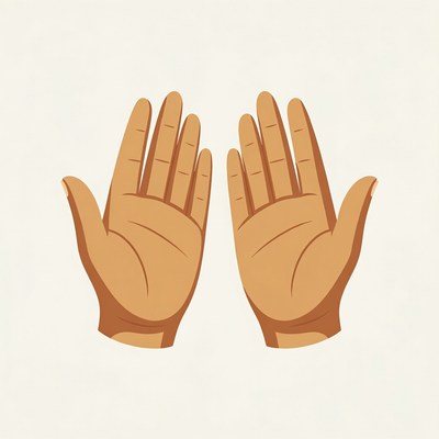 Two Open Hands Illustration