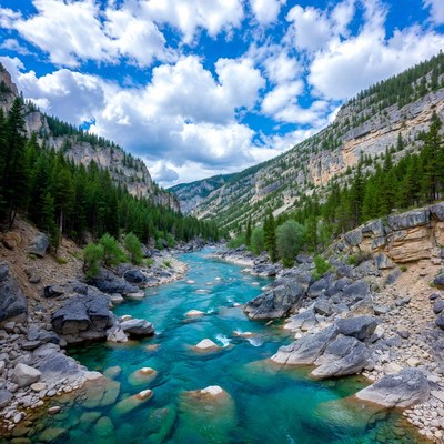 Turquoise River in Forest Canyon