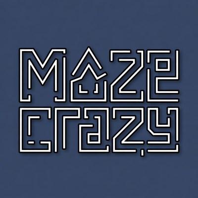 Maze Crazy Text Logo