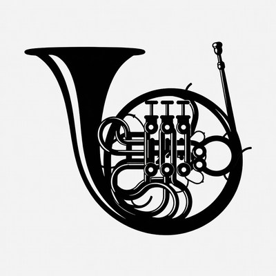 French Horn Illustration